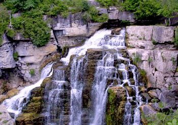 mission-img waterfalls on a rock face